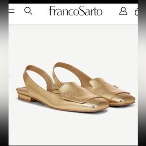 NEW Franco Teagan Slingback Gold Faux Leather -9.5